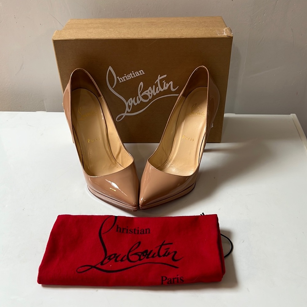 Authentic Christian louboutin pigalle Plato 120 patent calf